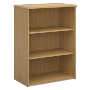 Upton Home And Office Wooden Bookcase In Oak With 2 Shelves