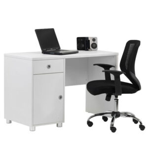 Mary Wooden Computer Desk In White