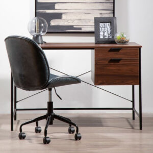 Clintons Leather Home And Office Chair In Grey