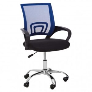 Velika Home And Office Chair In Blue With Black Armrest