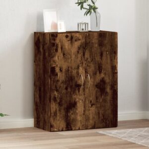 Quilcene 77cm Wooden Office Cabinet In Smoked Oak