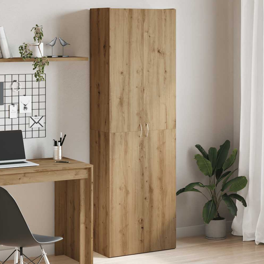 Quilcene 190cm Wooden Office Cabinet In Artisan Oak