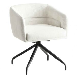 Amityville Fabric Swivel Home And Office Chair - White