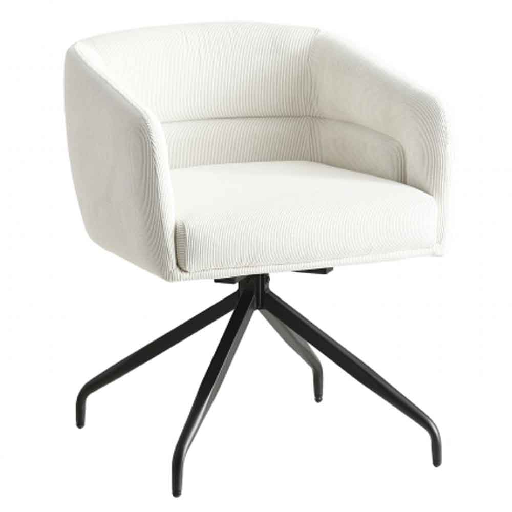 Amityville Fabric Swivel Home And Office Chair - White